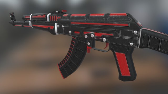 AK-47 Dark Lord 3D Model