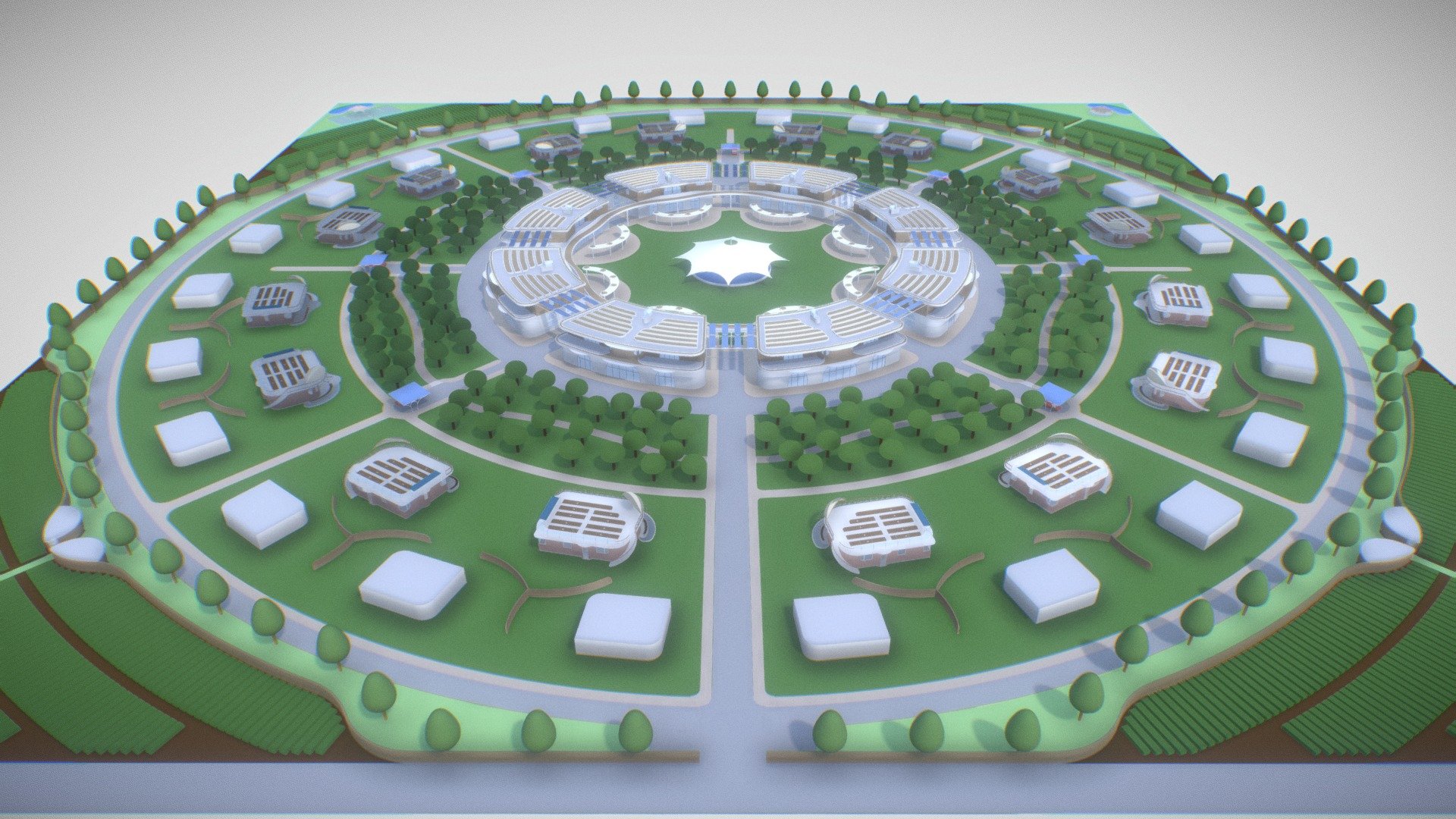 Concept transitional town for a RBE