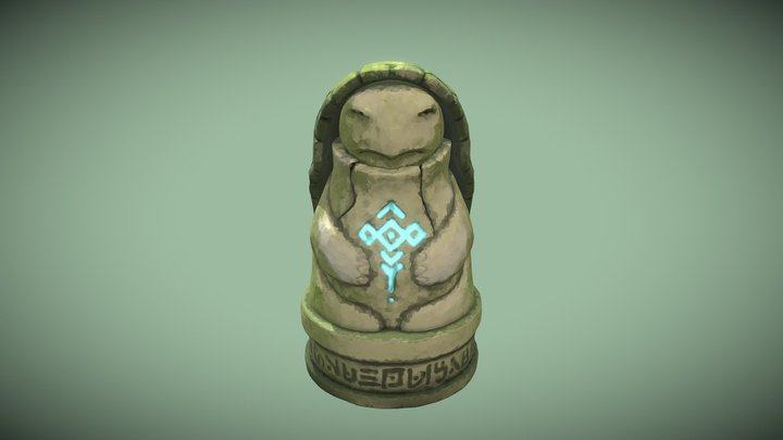 Turtle Statue 3D Model