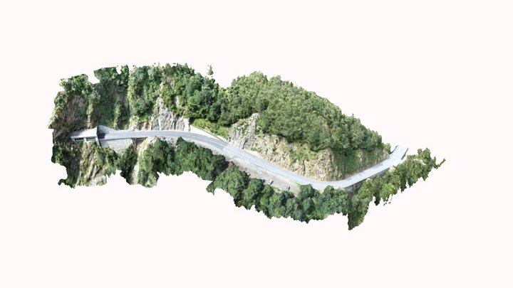 Felspartie Lukmanierstrasse, Disentis 3D Model