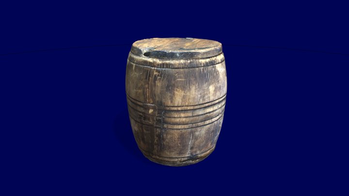 Wooden tobacco pot (tabakspot) OH41-100+101 3D Model