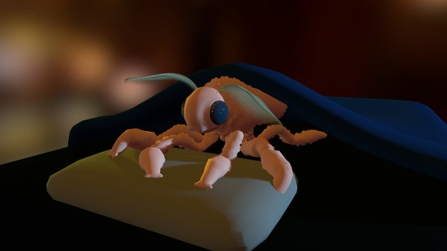 Sleepy moth 3D Model