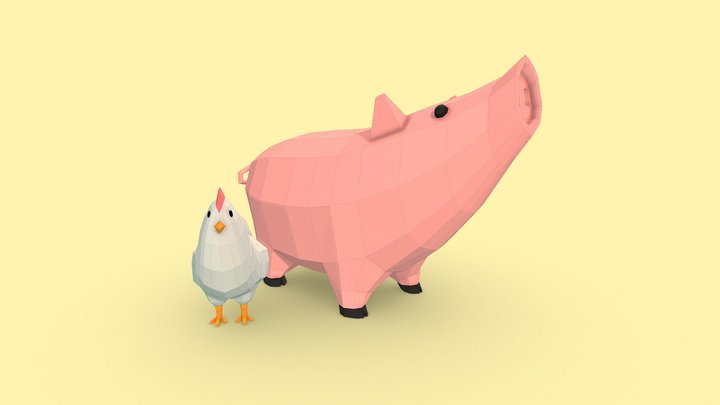 Low Poly Pig