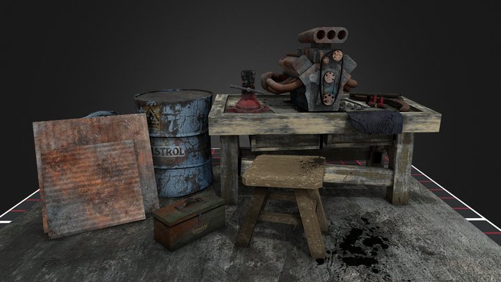 DAE 5 Finished props - Rustborn 3D Model