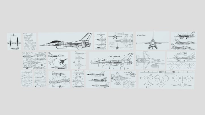 F-16 template. – Free 3D Model STL