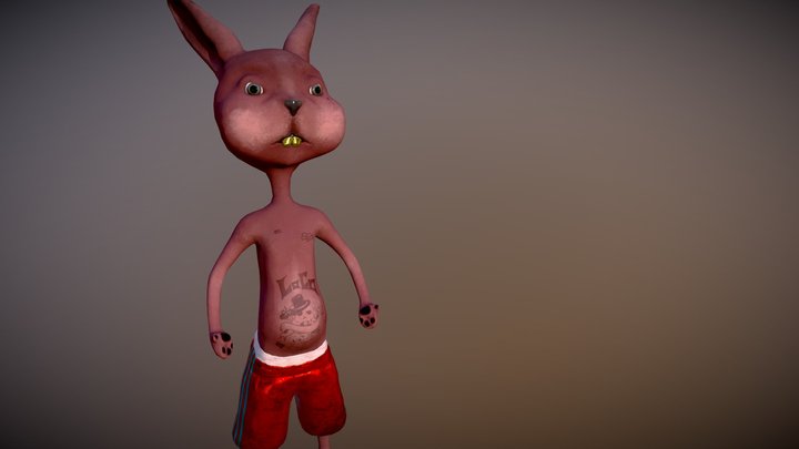 Gangsta Bunny 3D Model