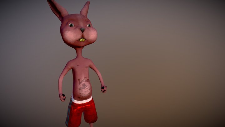 Gangsta Bunny 3D Model