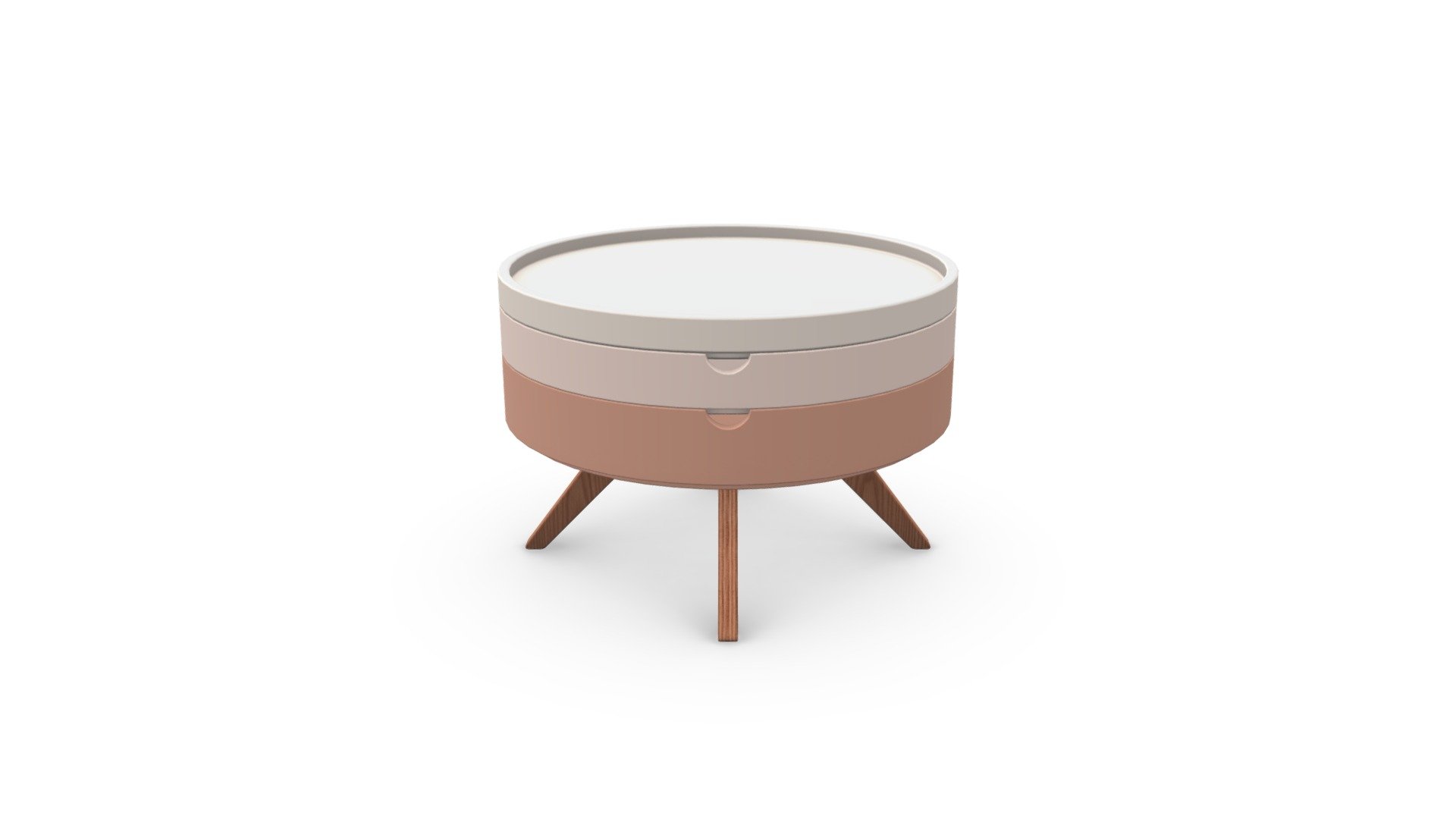 Cairn Coffee Table, Tonal Pink