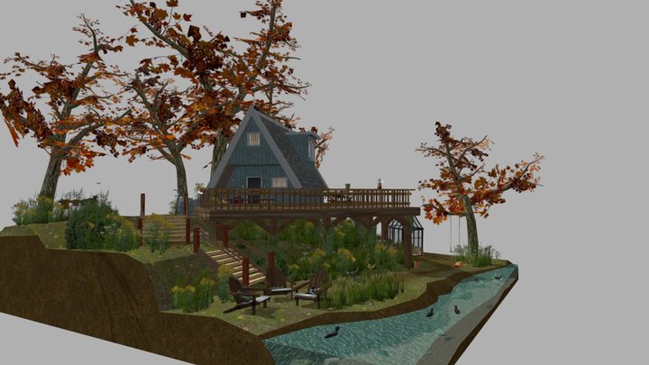 DAE Diorama - ECO HOUSE 3D Model