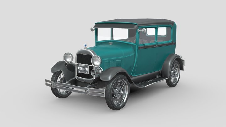 Low Poly Car - Ford Model A 1928 3D Model