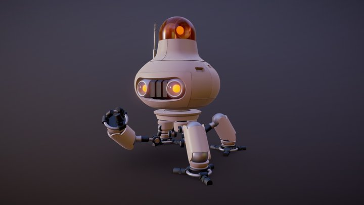 Robot Police Little Helper 3D Model