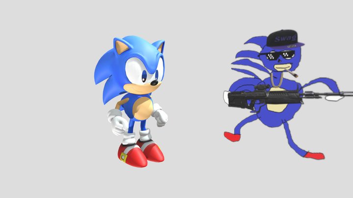 Sonic the Hedgehog  (ohh, and sanic) 3D Model