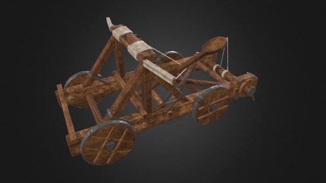Middle Age Catapult 3D Model