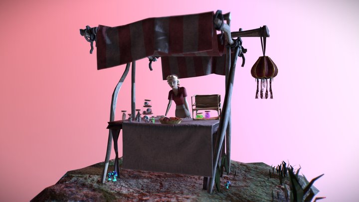 Honey's Marketstall 3D Model