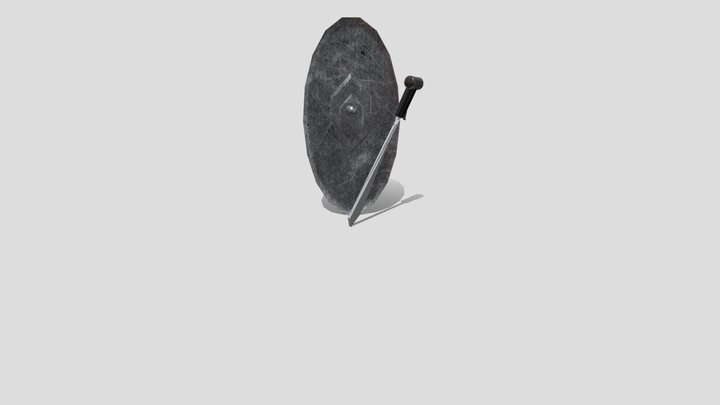 Shield and sword 3D Model