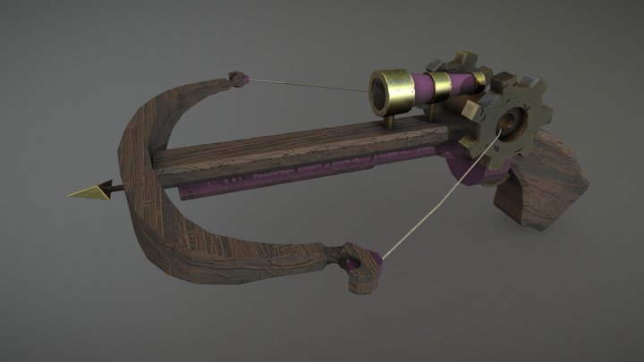 (Free) Low Poly - Crossbow 3D Model