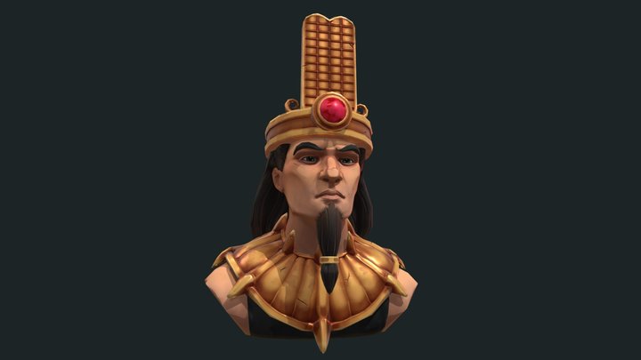 Asim of Faiyum Head Bust 3D Model