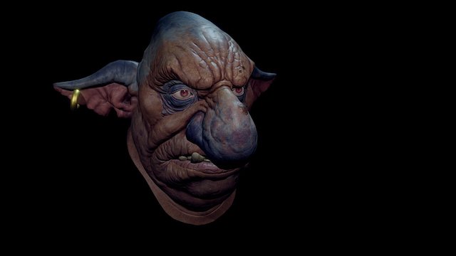Goblin Grunt Head - Textures 3D Model