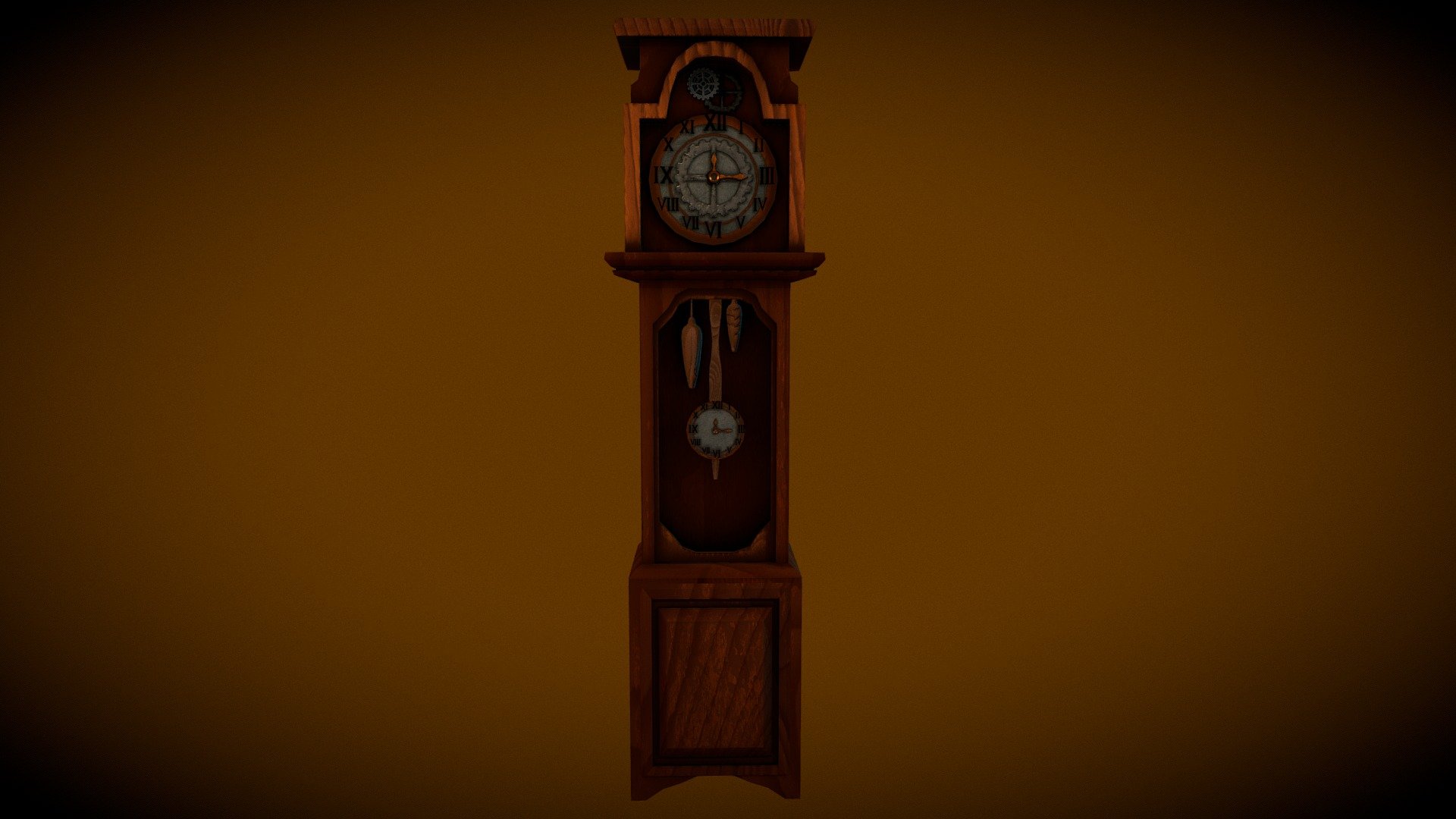 Steampunk Pendulum Clock 3D model by pedroh.ricciotti [de4710c