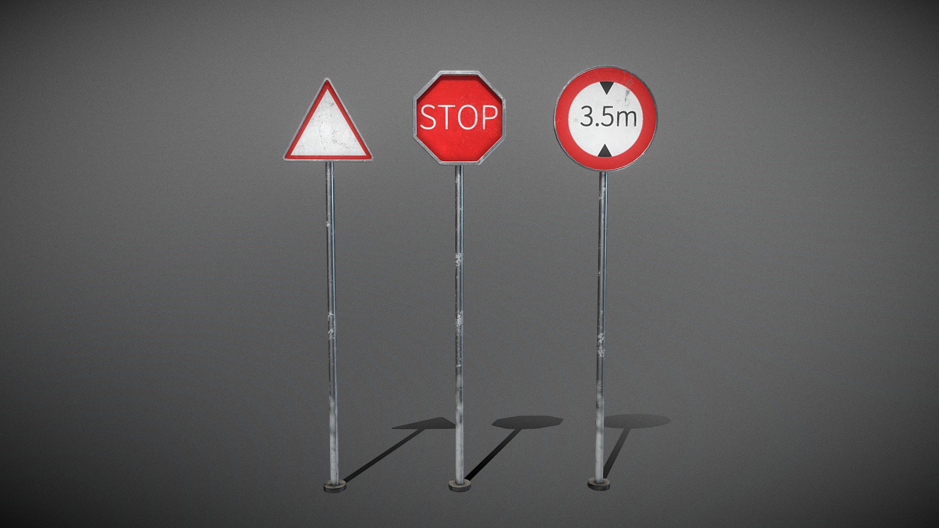 Road signs - 3D model by 3D modeler (@3DModelerr) [de47234] - Sketchfab