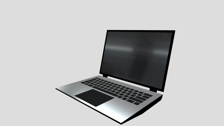 Low Poly Laptop 3D Model