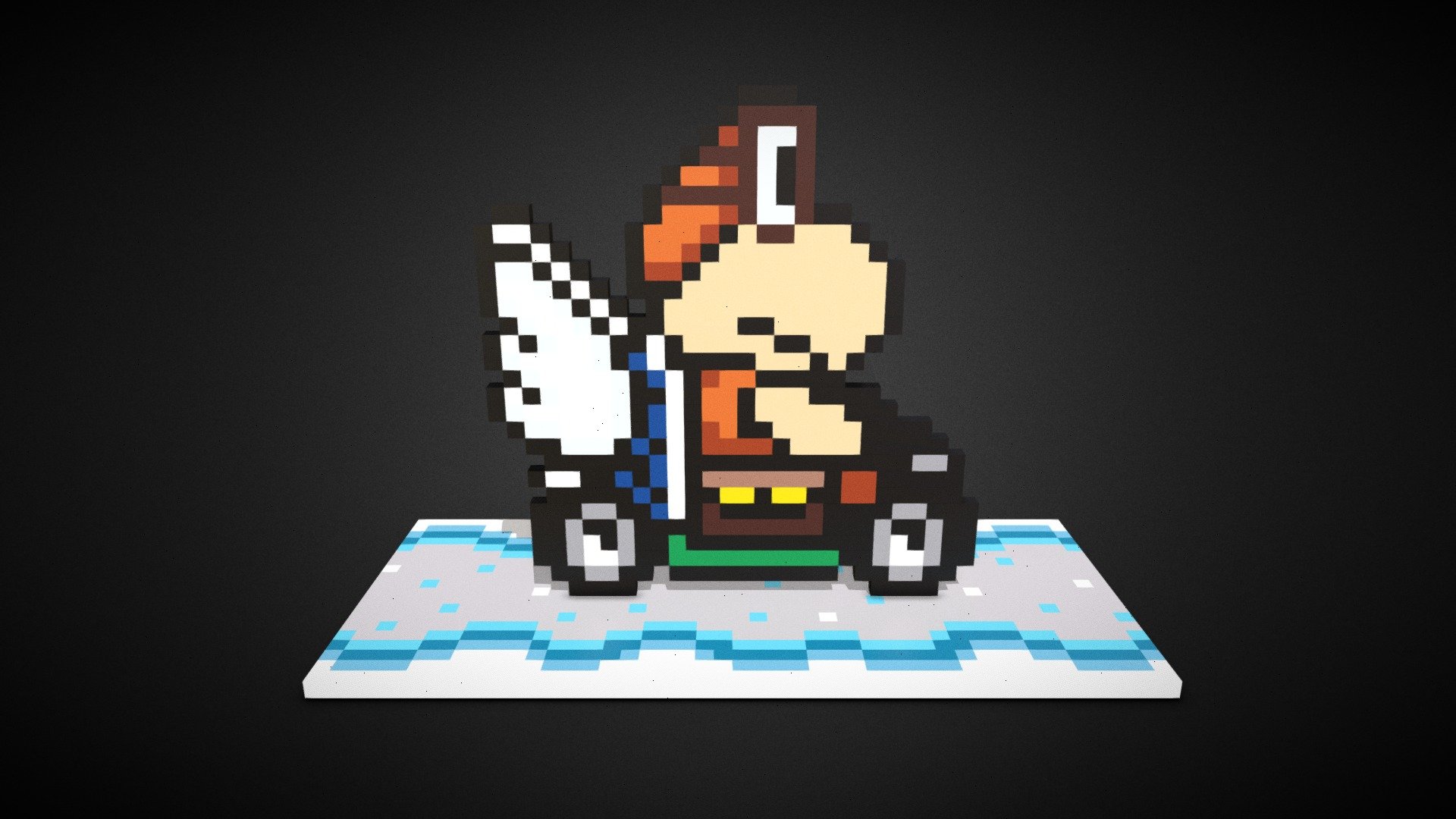 SMK039 - Super Pixel Kart Paratroopa Bomber Hat - Buy Royalty Free 3D ...
