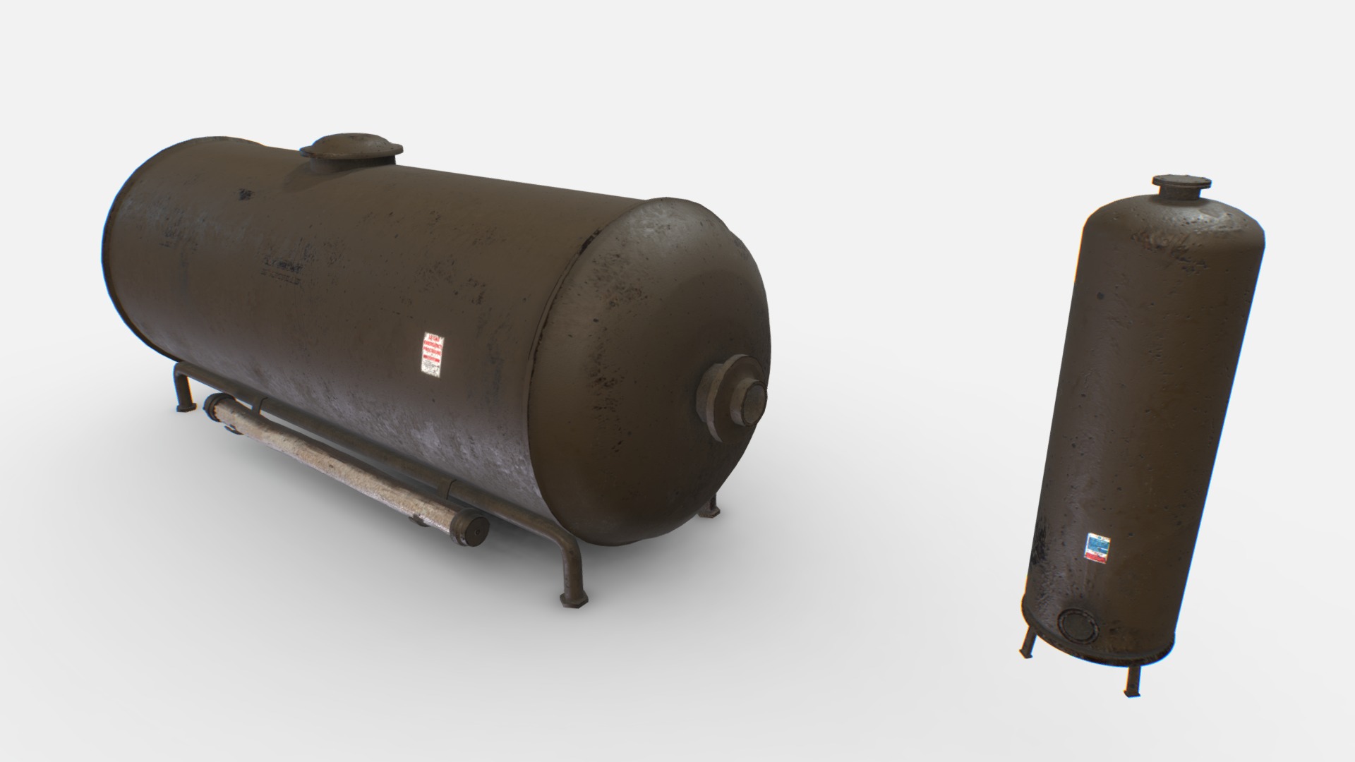 3D model Industrial Tank 2 - This is a 3D model of the Industrial Tank 2. The 3D model is about a close-up of a gun.