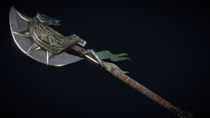 Cavalry Axe 3D Model