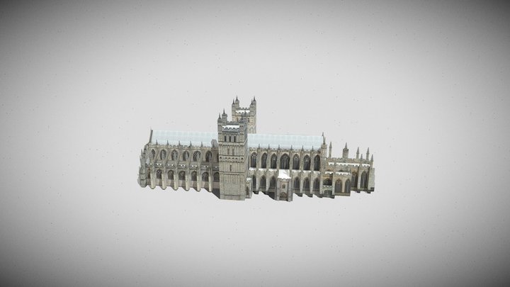 3DLowpoly model of ExeterCathedral,Devon,England 3D Model
