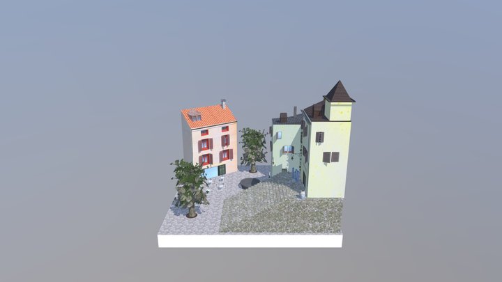 1DAE08 - Rhidian De Wit - Cityscene Annecy 3D Model