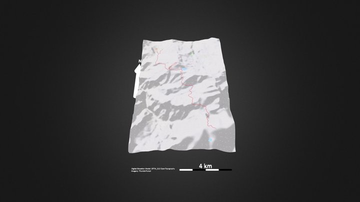九顶山_等高地图 – Modello 3D gratuito STL
