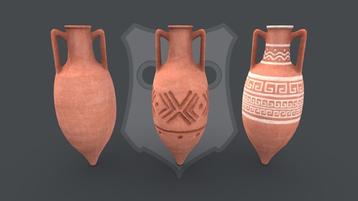 Pottery 3B Amphora 3D Model