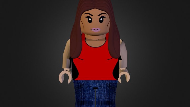 Lego character Georgina 3D Model
