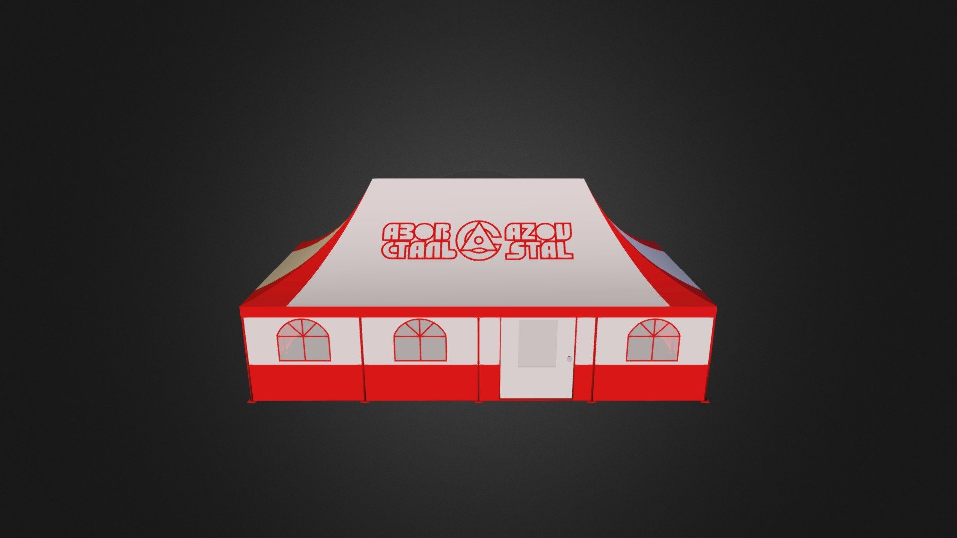 Павильон тентовый "Азовсталь" - 3D model by ramchesko [de5689e] - Sketchfab