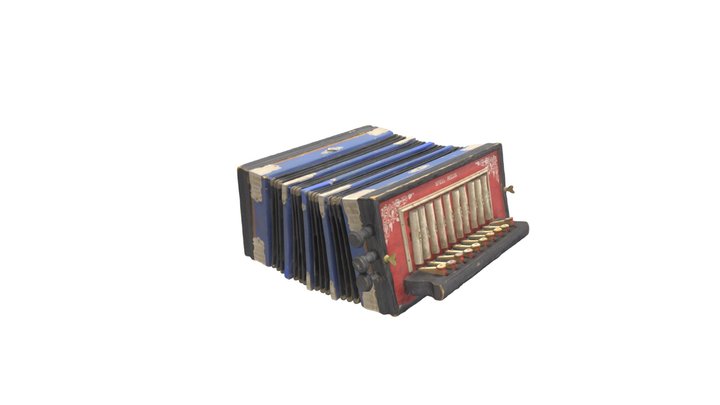 Diatonic Accordion 3D Model
