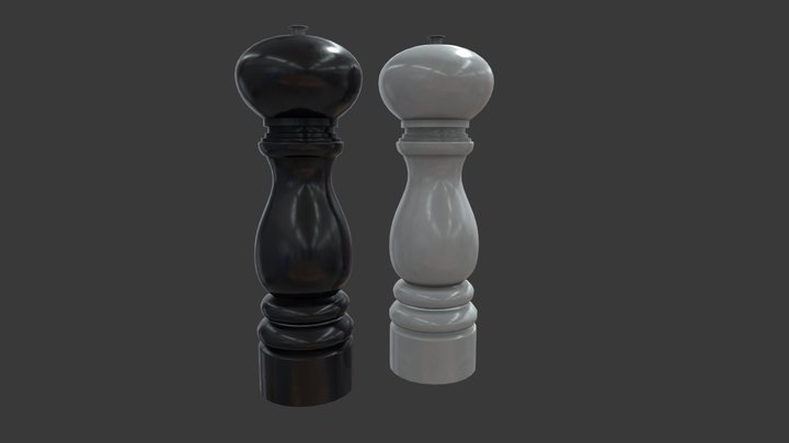 Salt and pepper shakers 3D Model