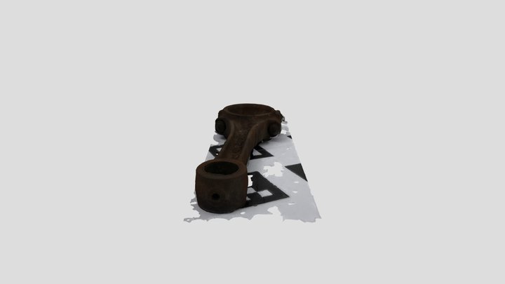 Old rusted crank shaft 3D Model