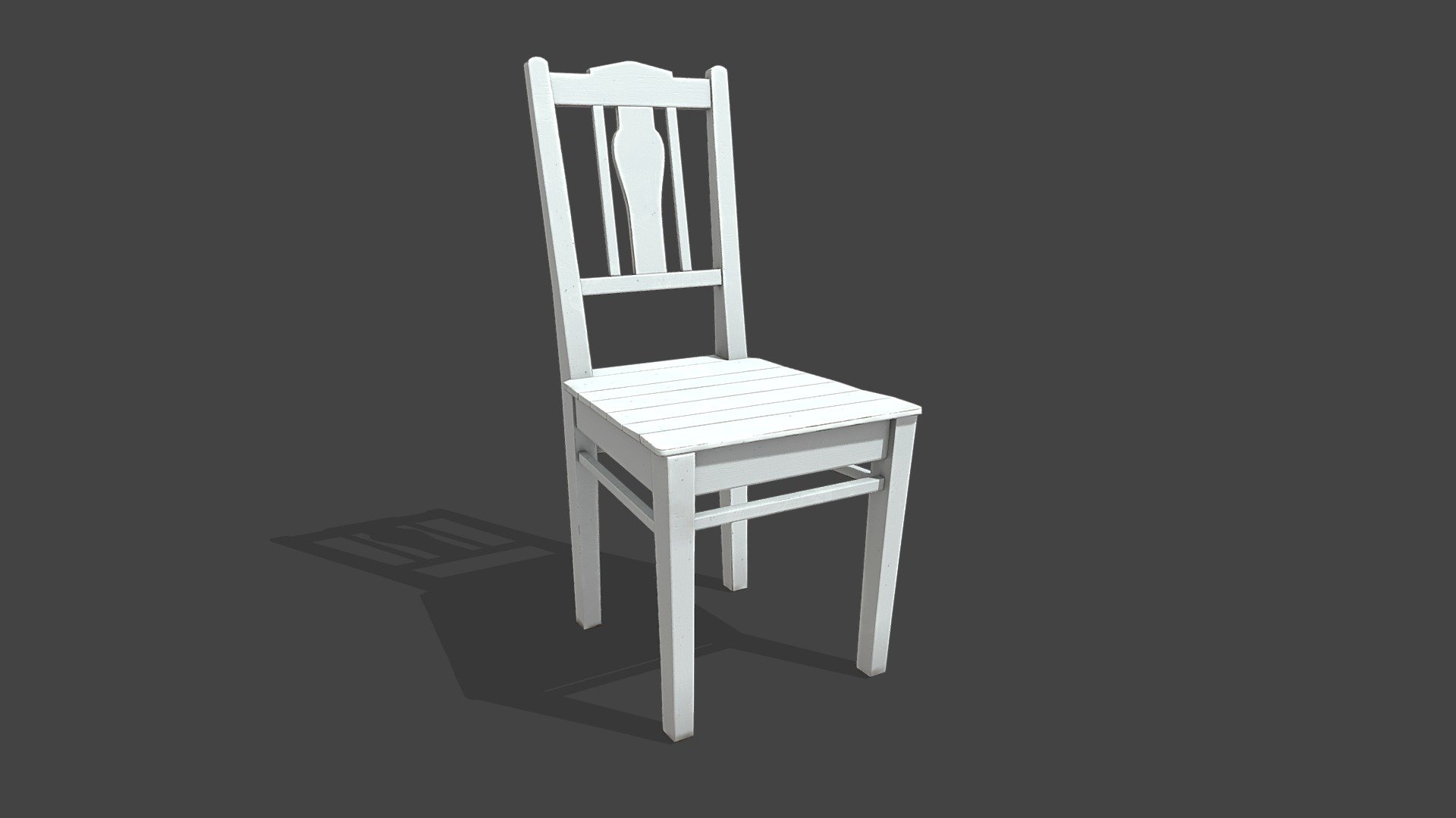 White Painted Wooden Chair