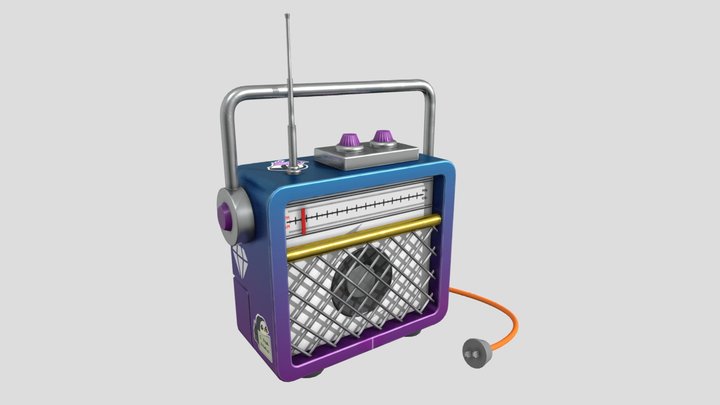 Stylized 3D Radio 3D Model