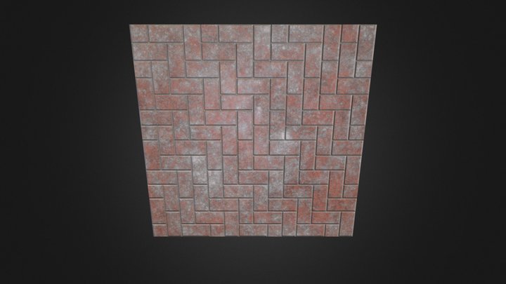 Tilable brick texture 3D Model