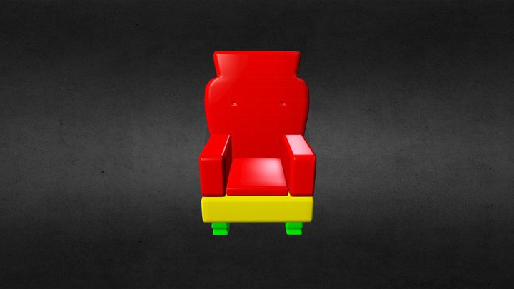 Sofa Sederhana 3D Model