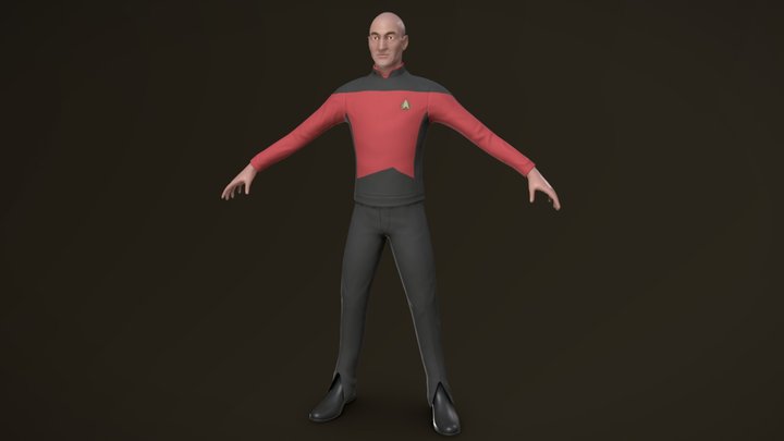 Captain Jean-Luc Picard 3D Model