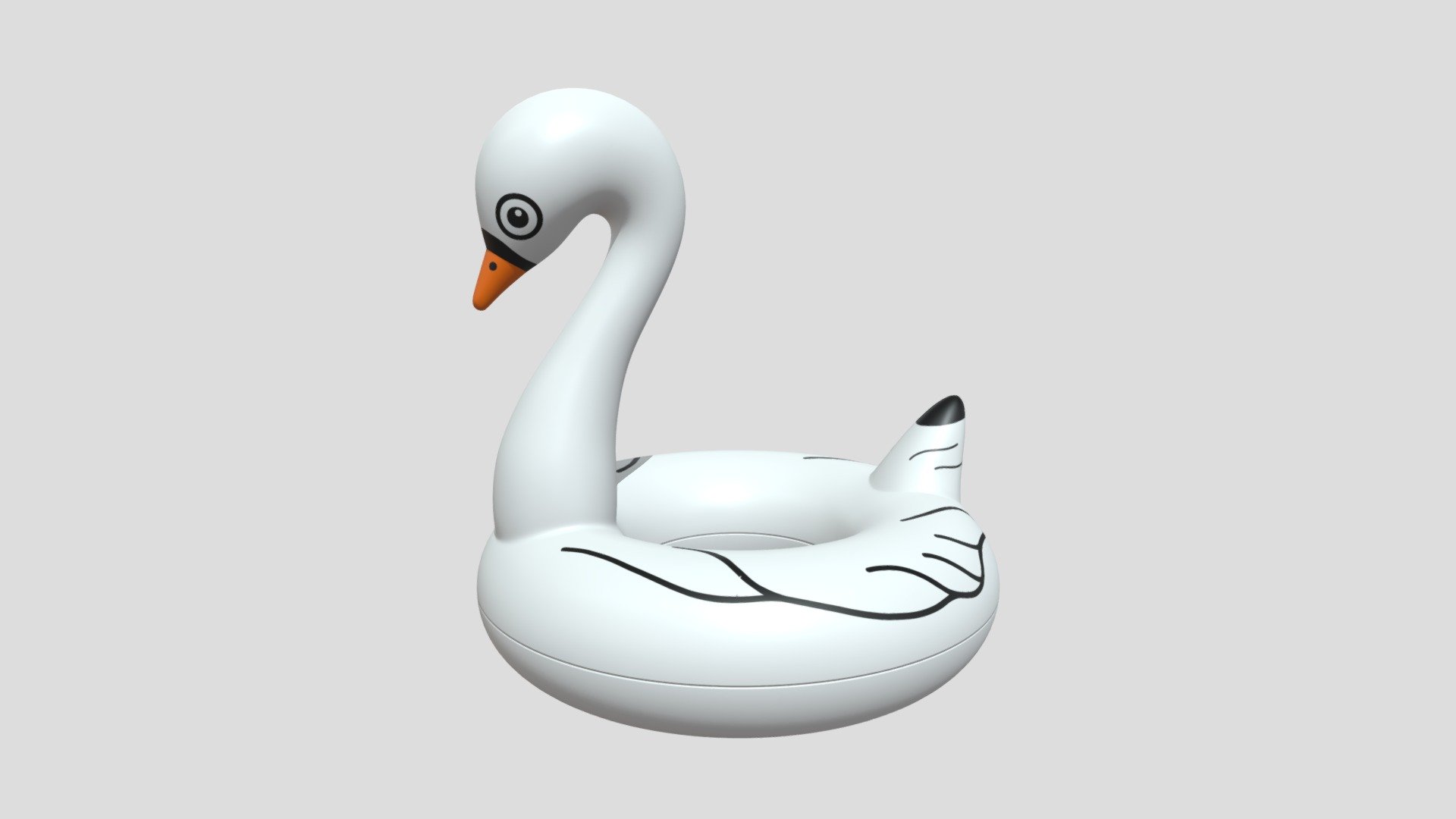 Swan Pool Float Swim Ring - Buy Royalty Free 3D model by Chloe-Li-3D ...