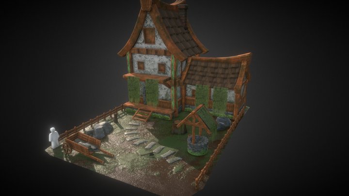 Abandoned Medieval House 3D Model