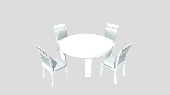 Chair Table 3D Model