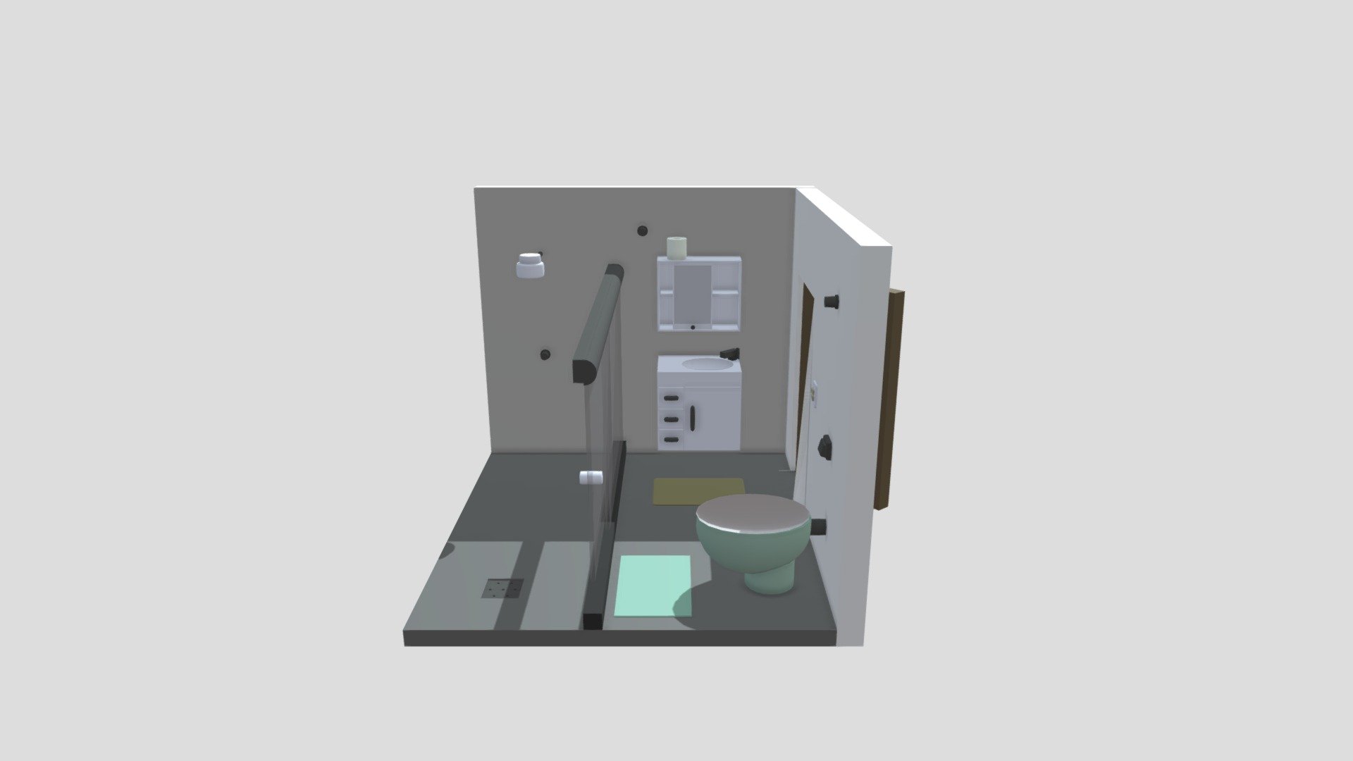 Bathroom diorama