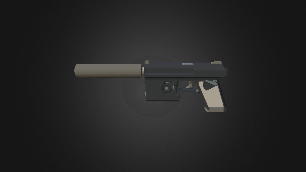 Handgun Socom - 3D model by ranggirahman [de60d6e] - Sketchfab