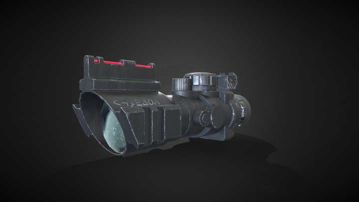 CVLIFE 4x32 Tactical Rifle Scope 3D Model