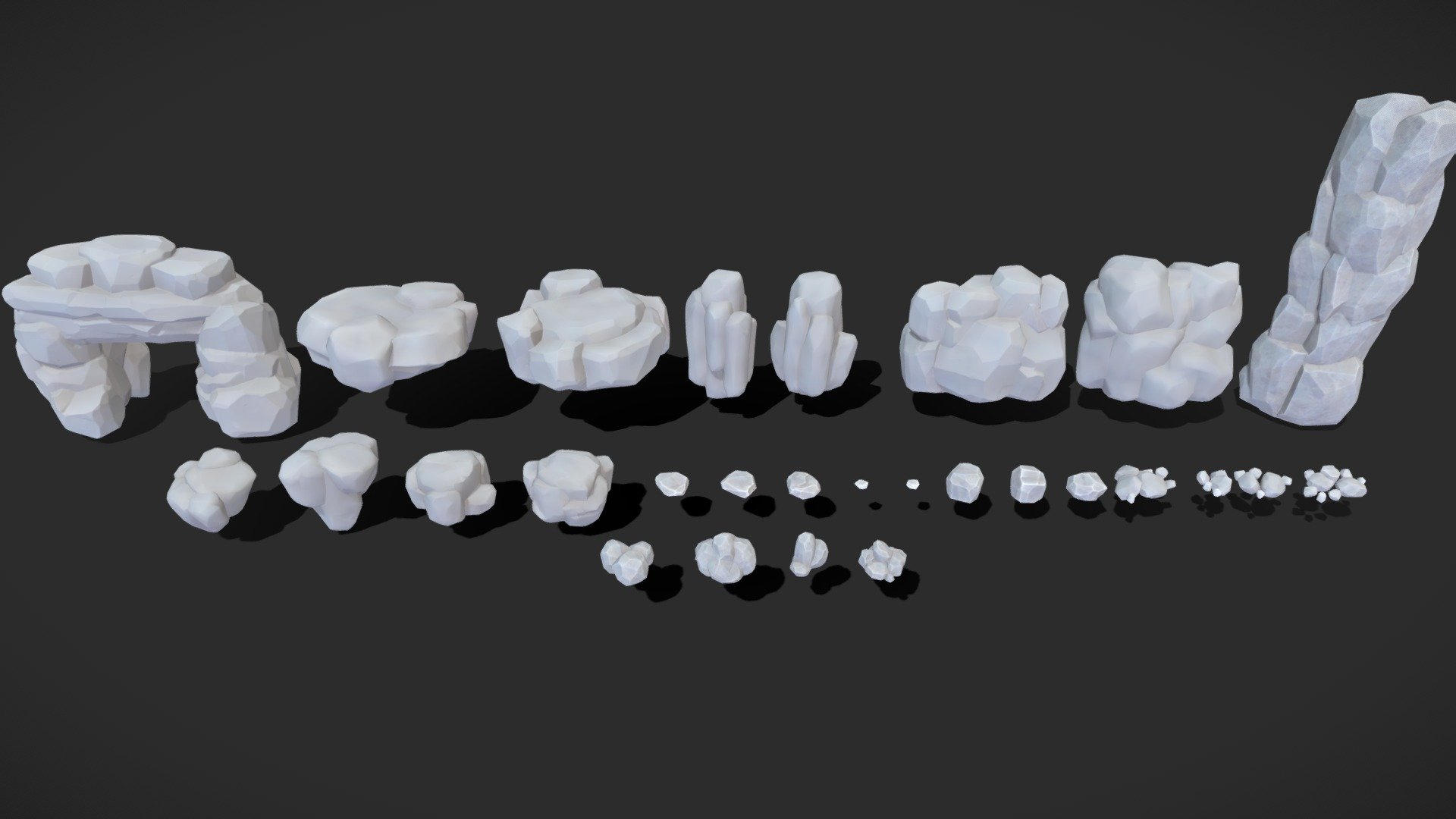 Stylized Rocks and Cliffs Pack - Game Ready - 3D model by 3dmarkus.art ...