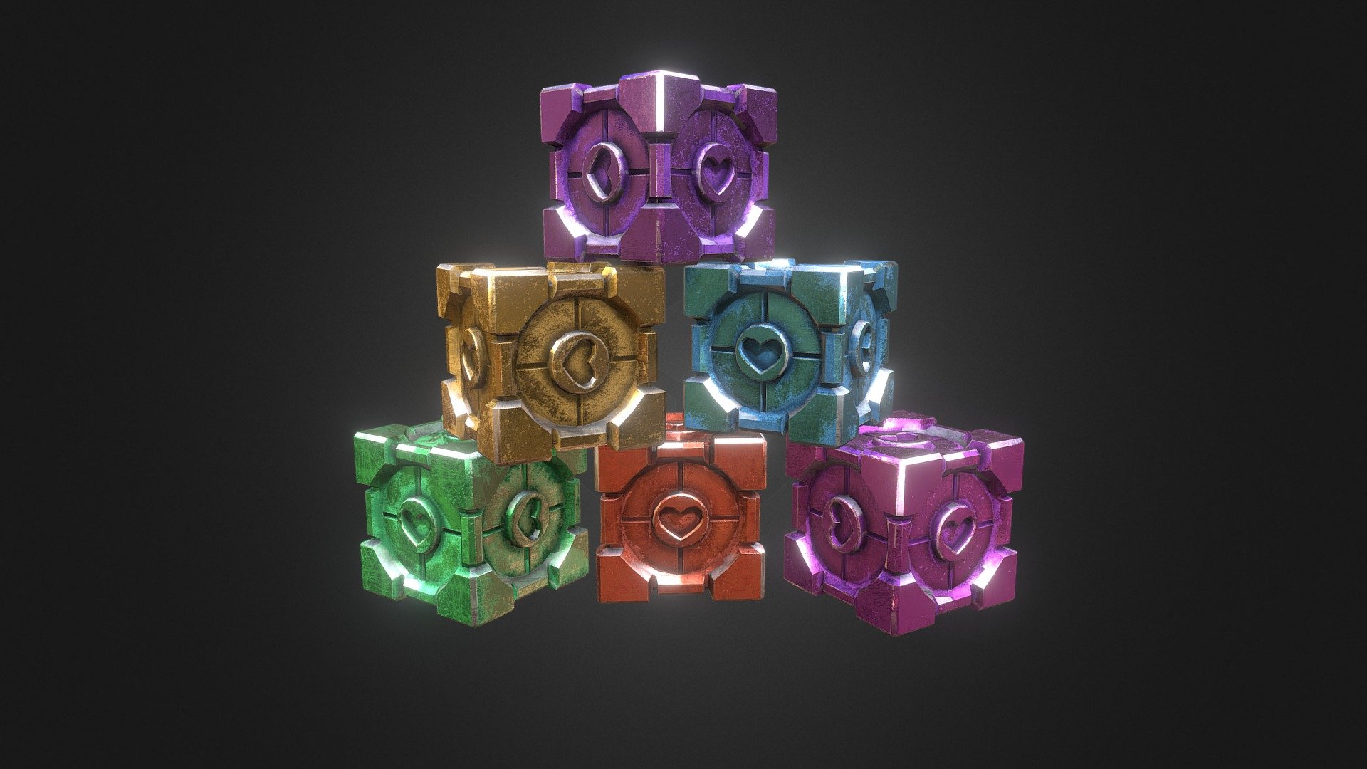 Companion Cube - Download Free 3D model by Tetiana_Lytvyn (@Tatiana ...